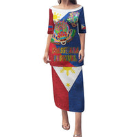 Philippines MassKara Puletasi Filipino Carnival Mask and Polynesian Pattern - Wonder Print Shop