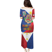 Philippines MassKara Puletasi Filipino Carnival Mask and Polynesian Pattern - Wonder Print Shop