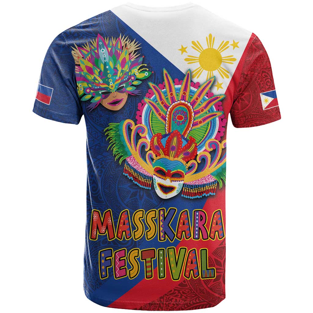 Philippines MassKara T Shirt Filipino Carnival Mask and Polynesian Pattern - Wonder Print Shop