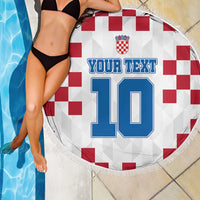 Custom Croatia Football 2024 Go Champion Beach Blanket - Wonder Print Shop