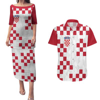Custom Croatia Football 2024 Go Champion Couples Matching Puletasi and Hawaiian Shirt - Wonder Print Shop