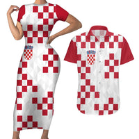 Custom Croatia Football 2024 Go Champion Couples Matching Short Sleeve Bodycon Dress and Hawaiian Shirt - Wonder Print Shop