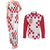 Custom Croatia Football 2024 Go Champion Couples Matching Tank Maxi Dress and Long Sleeve Button Shirt - Wonder Print Shop