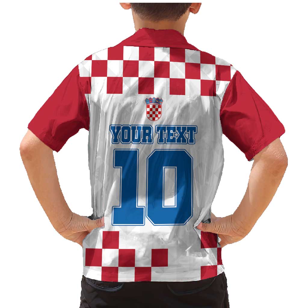 Custom Croatia Football 2024 Go Champion Family Matching Mermaid Dress and Hawaiian Shirt - Wonder Print Shop