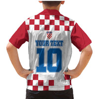 Custom Croatia Football 2024 Go Champion Family Matching Mermaid Dress and Hawaiian Shirt - Wonder Print Shop