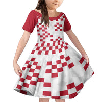 Custom Croatia Football 2024 Go Champion Family Matching Mermaid Dress and Hawaiian Shirt - Wonder Print Shop