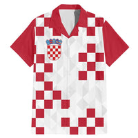 Custom Croatia Football 2024 Go Champion Family Matching Mermaid Dress and Hawaiian Shirt - Wonder Print Shop