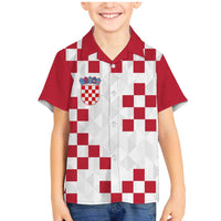 Custom Croatia Football 2024 Go Champion Family Matching Mermaid Dress and Hawaiian Shirt - Wonder Print Shop
