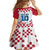 Custom Croatia Football 2024 Go Champion Family Matching Off The Shoulder Long Sleeve Dress and Hawaiian Shirt - Wonder Print Shop