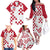 Custom Croatia Football 2024 Go Champion Family Matching Off The Shoulder Long Sleeve Dress and Hawaiian Shirt - Wonder Print Shop