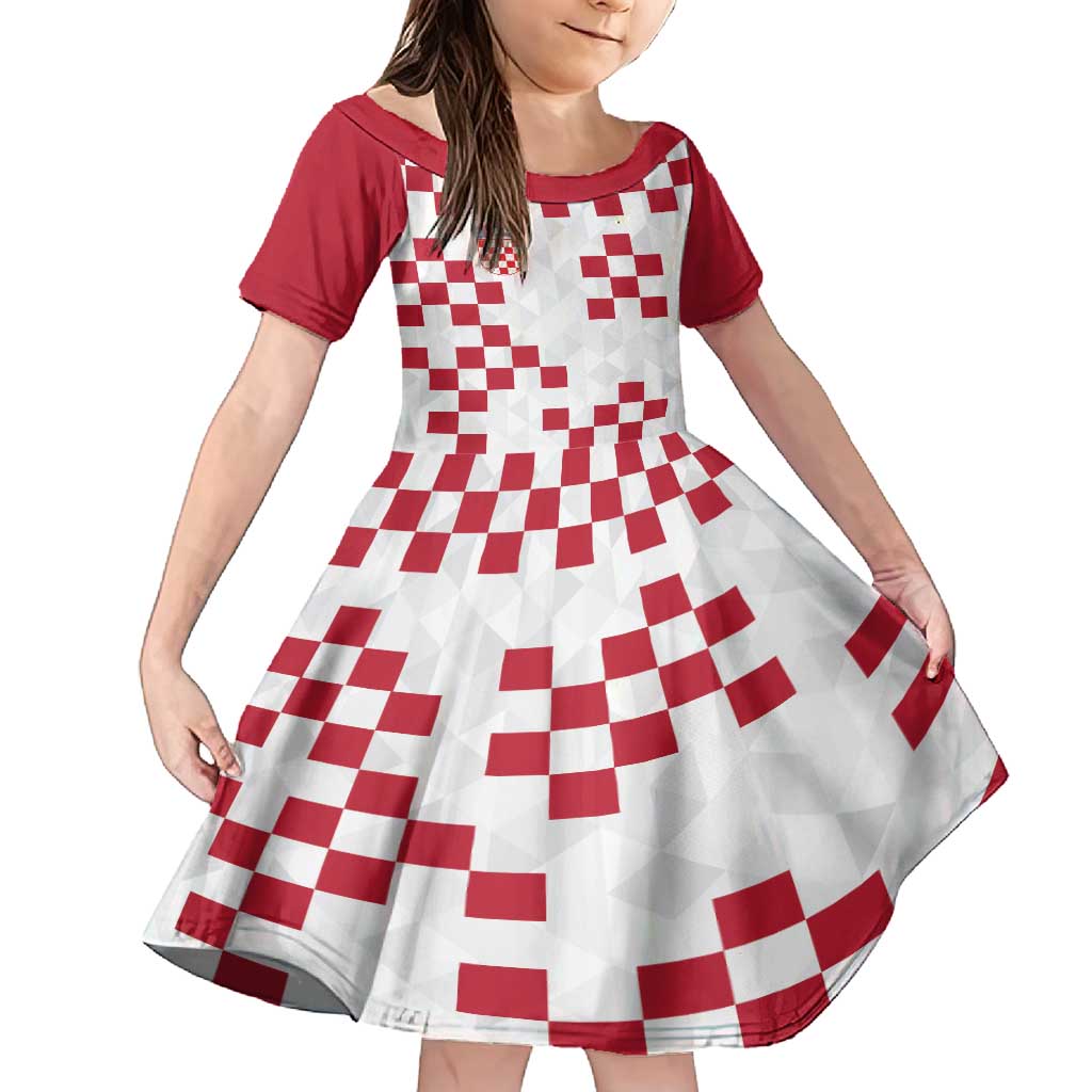 Custom Croatia Football 2024 Go Champion Family Matching Off Shoulder Maxi Dress and Hawaiian Shirt - Wonder Print Shop