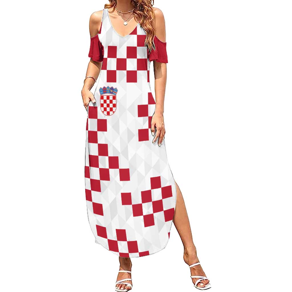 Custom Croatia Football 2024 Go Champion Family Matching Summer Maxi Dress and Hawaiian Shirt - Wonder Print Shop