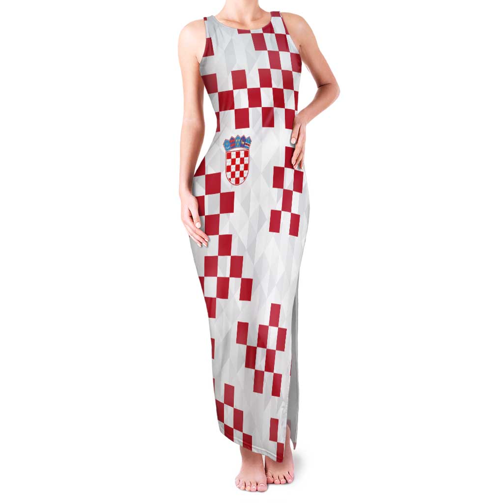 Custom Croatia Football 2024 Go Champion Family Matching Tank Maxi Dress and Hawaiian Shirt - Wonder Print Shop