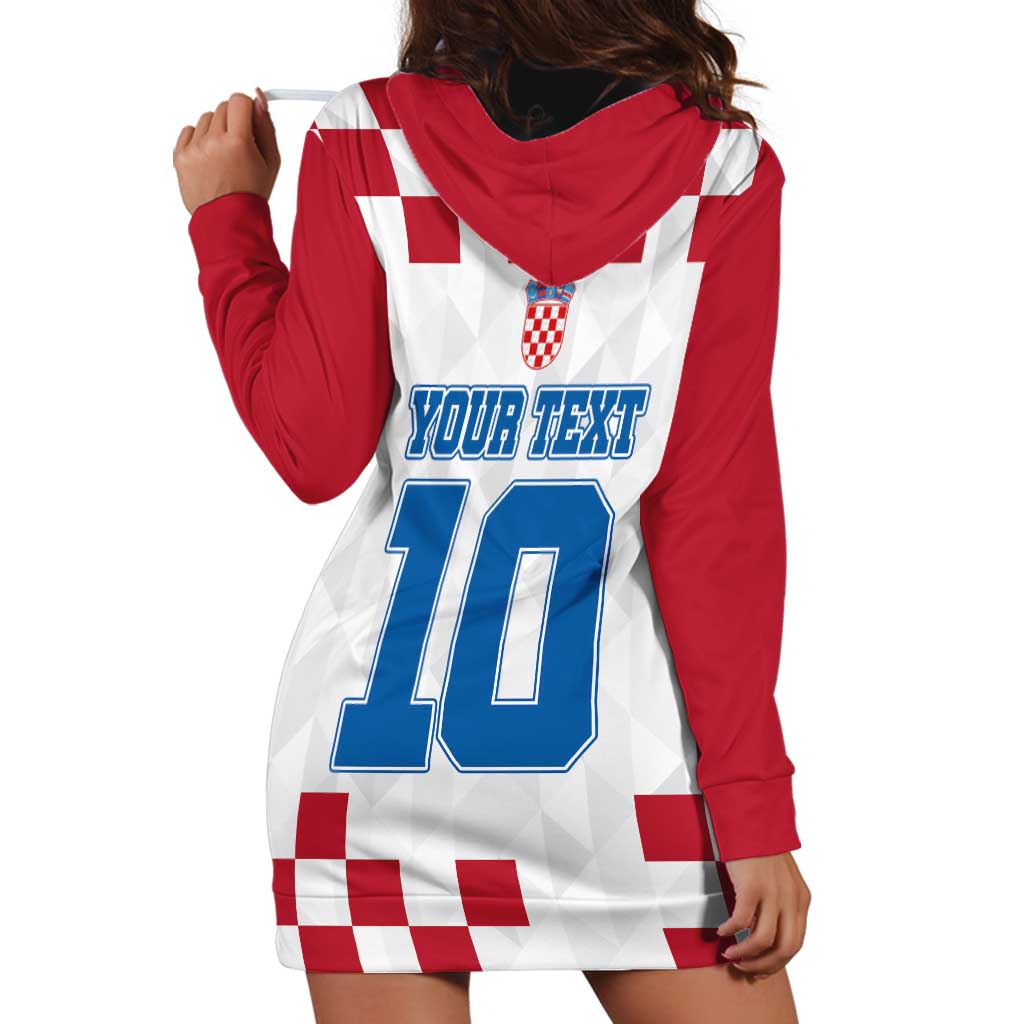 Custom Croatia Football 2024 Go Champion Hoodie Dress - Wonder Print Shop