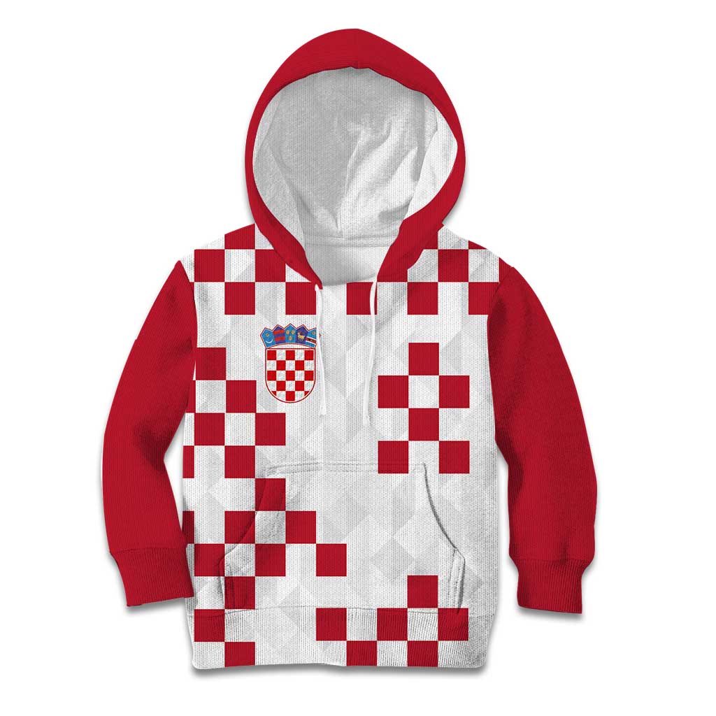 Custom Croatia Football 2024 Go Champion Kid Hoodie - Wonder Print Shop