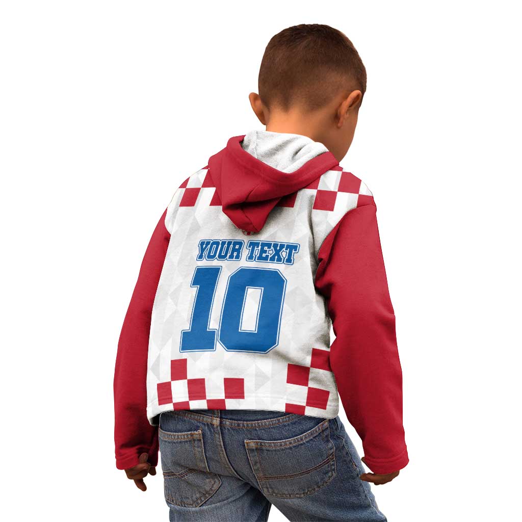 Custom Croatia Football 2024 Go Champion Kid Hoodie - Wonder Print Shop