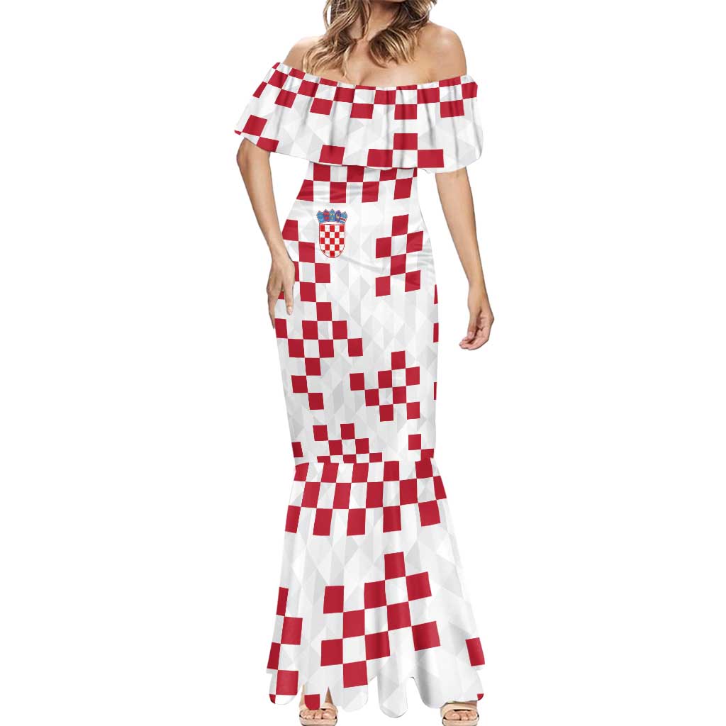 Custom Croatia Football 2024 Go Champion Mermaid Dress - Wonder Print Shop