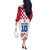Custom Croatia Football 2024 Go Champion Off The Shoulder Long Sleeve Dress - Wonder Print Shop