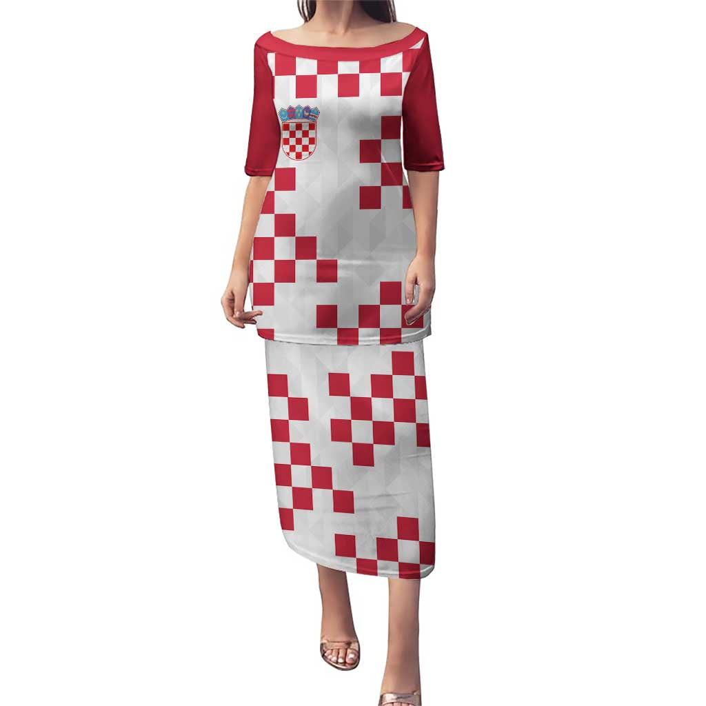 Custom Croatia Football 2024 Go Champion Puletasi - Wonder Print Shop