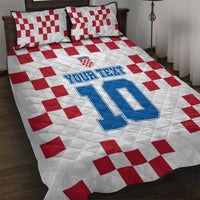 Custom Croatia Football 2024 Go Champion Quilt Bed Set - Wonder Print Shop