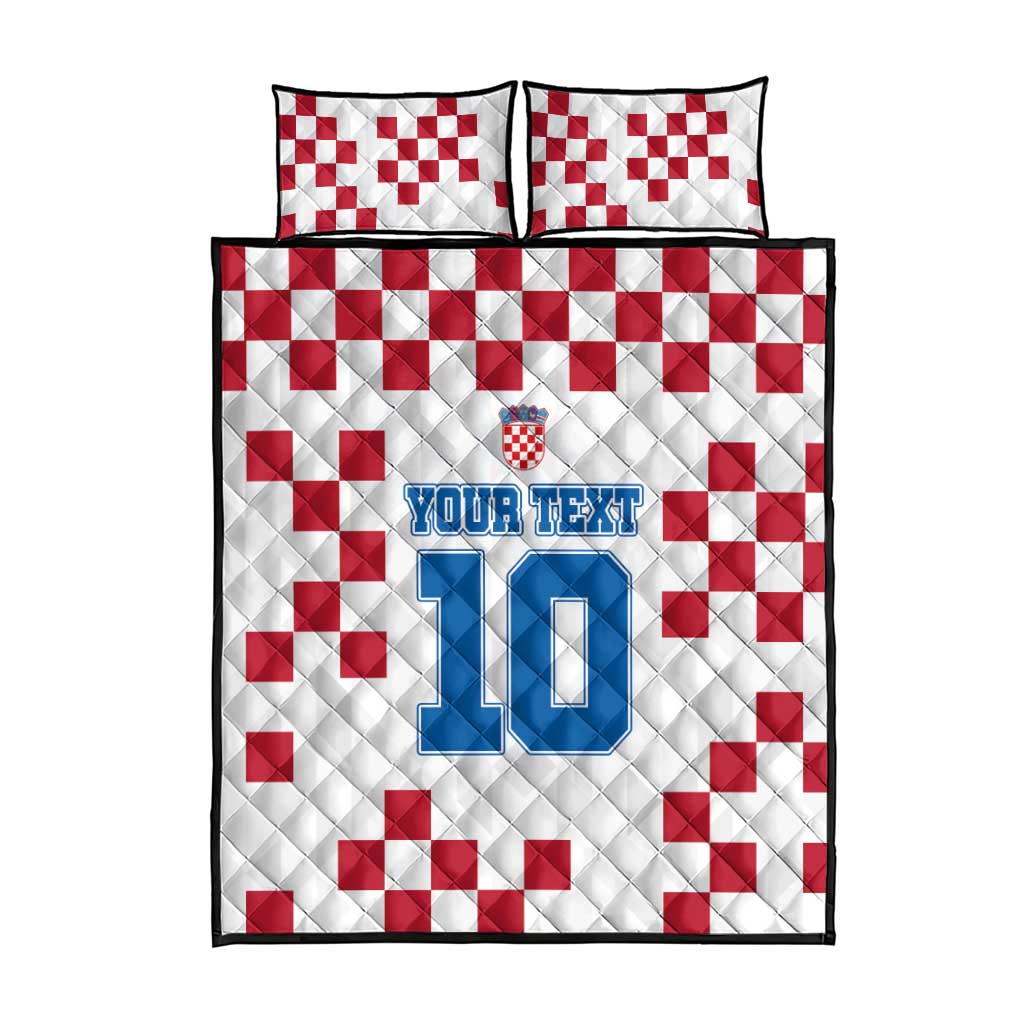 Custom Croatia Football 2024 Go Champion Quilt Bed Set - Wonder Print Shop