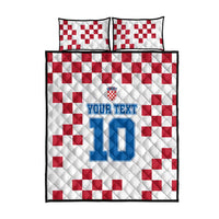 Custom Croatia Football 2024 Go Champion Quilt Bed Set - Wonder Print Shop