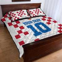 Custom Croatia Football 2024 Go Champion Quilt Bed Set - Wonder Print Shop