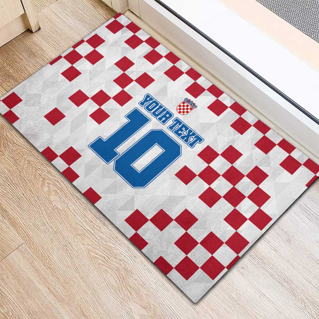 Custom Croatia Football 2024 Go Champion Rubber Doormat - Wonder Print Shop