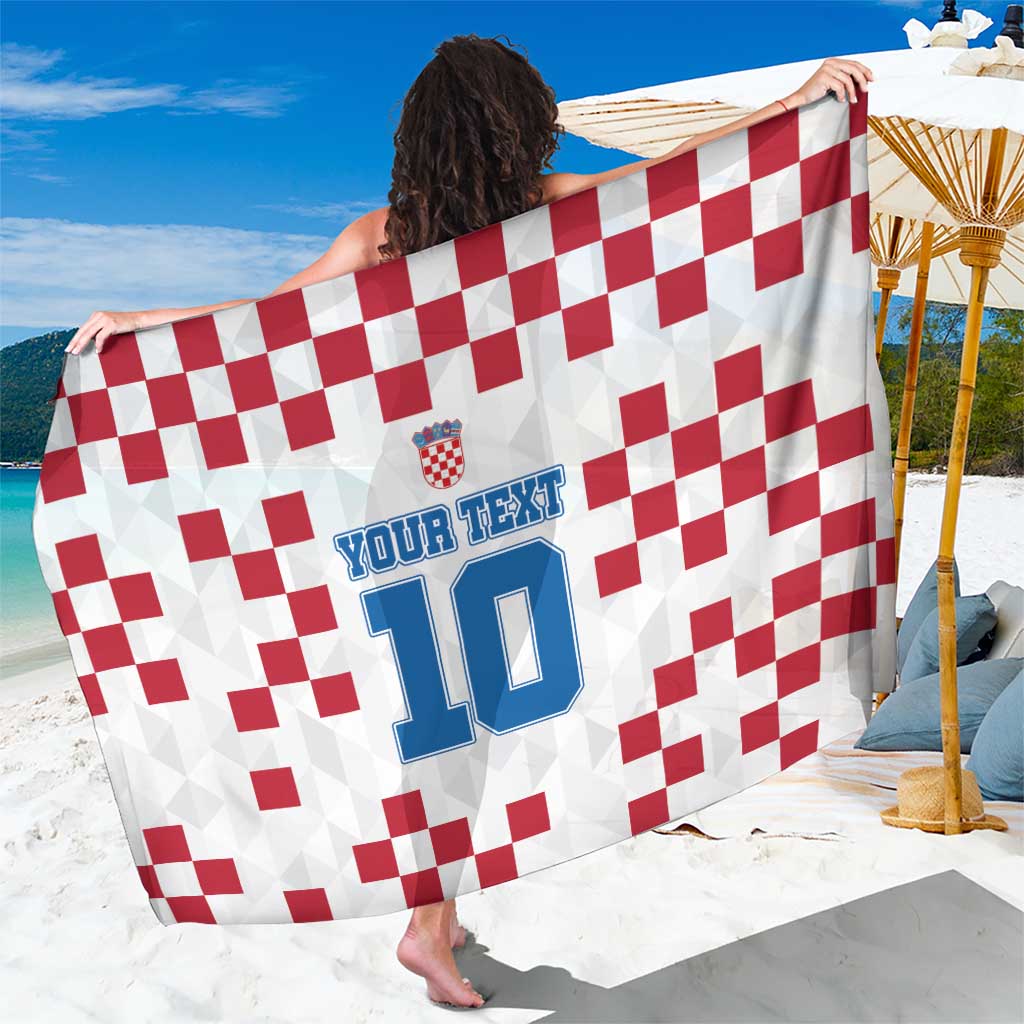 Custom Croatia Football 2024 Go Champion Sarong - Wonder Print Shop