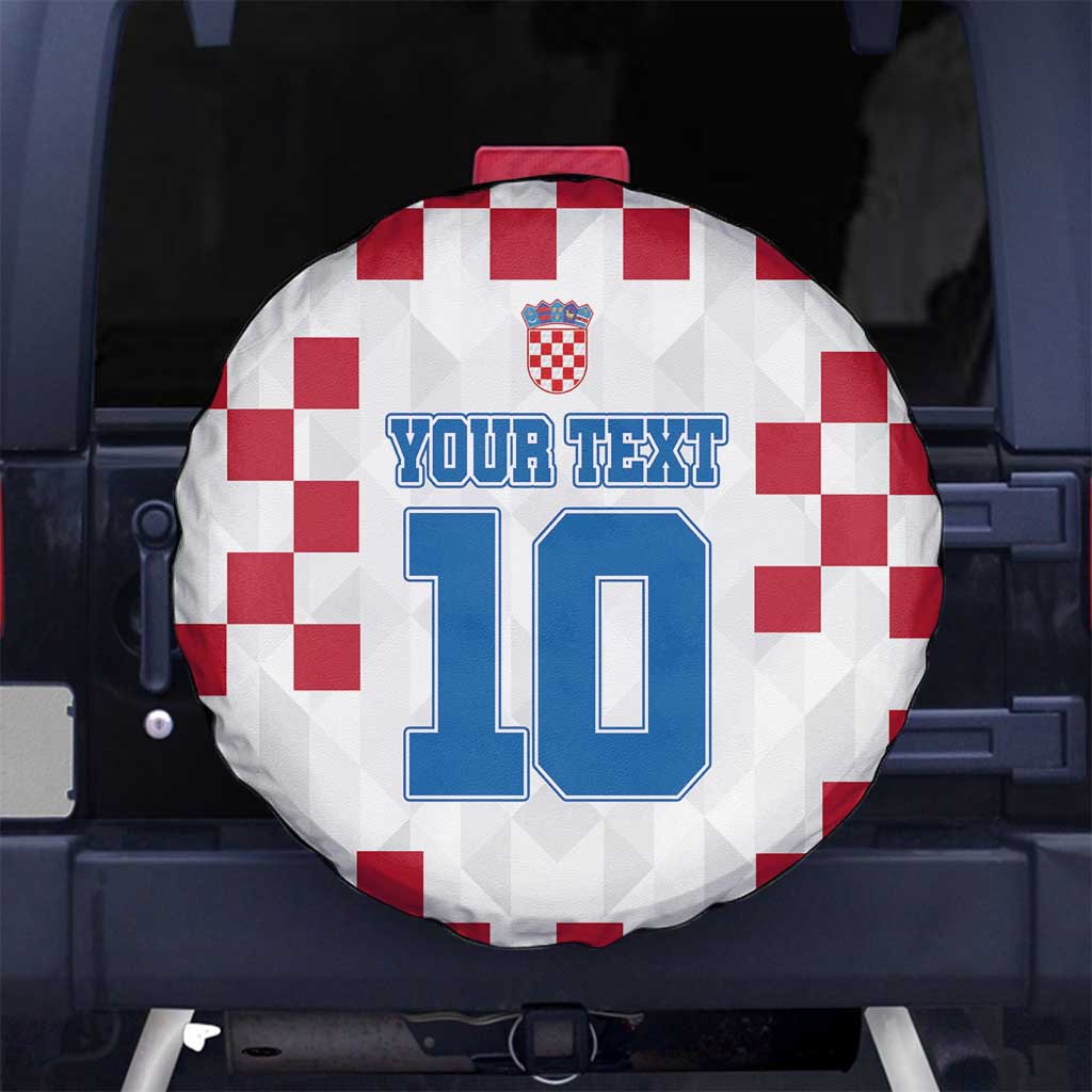 Custom Croatia Football 2024 Go Champion Spare Tire Cover - Wonder Print Shop