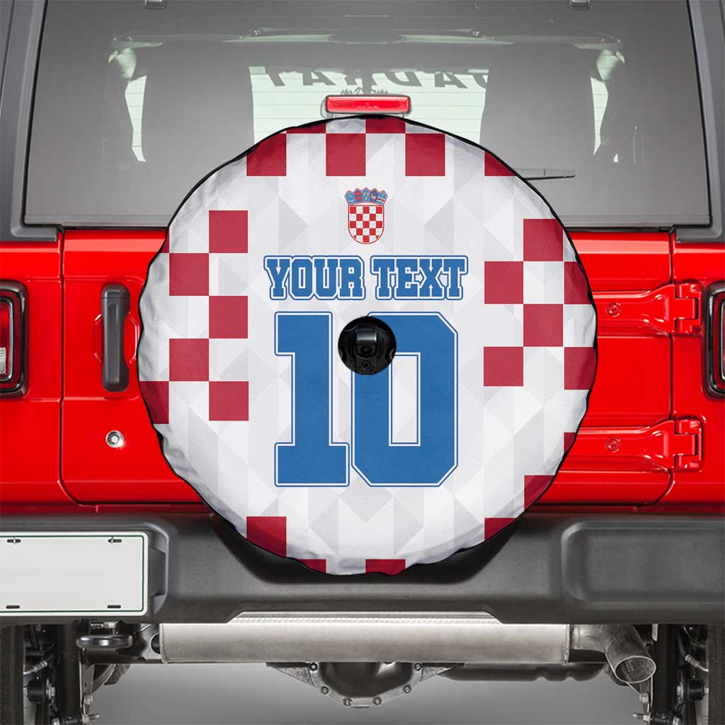 Custom Croatia Football 2024 Go Champion Spare Tire Cover - Wonder Print Shop