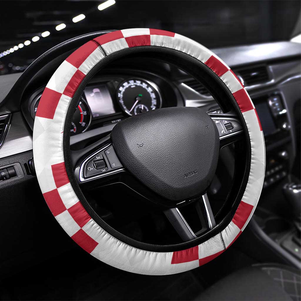Croatia Football 2024 Go Champion Steering Wheel Cover - Wonder Print Shop