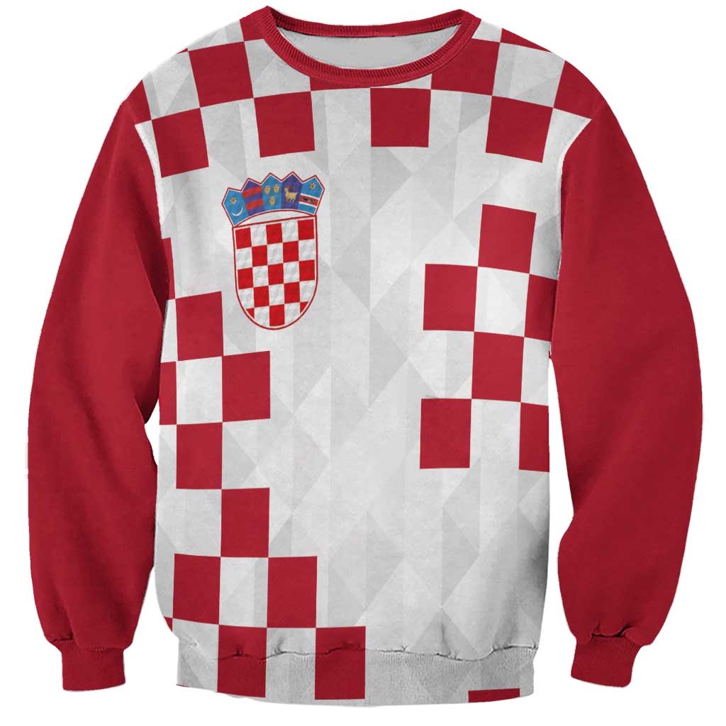 Custom Croatia Football 2024 Go Champion Sweatshirt - Wonder Print Shop