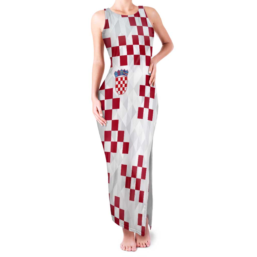 Custom Croatia Football 2024 Go Champion Tank Maxi Dress - Wonder Print Shop