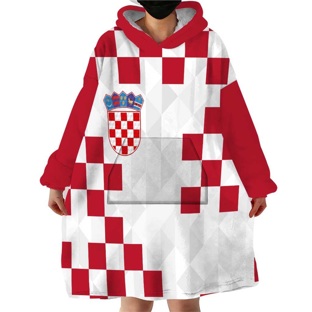 Custom Croatia Football 2024 Go Champion Wearable Blanket Hoodie - Wonder Print Shop