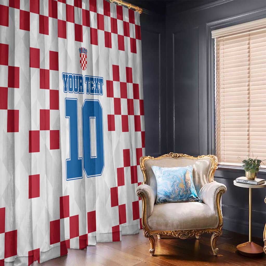 Custom Croatia Football 2024 Go Champion Window Curtain - Wonder Print Shop