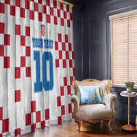 Custom Croatia Football 2024 Go Champion Window Curtain - Wonder Print Shop