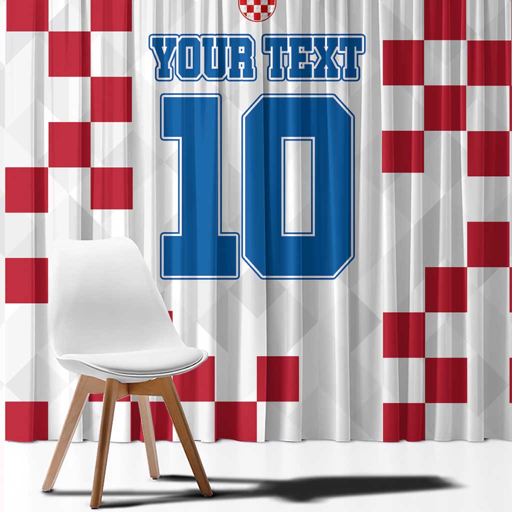 Custom Croatia Football 2024 Go Champion Window Curtain - Wonder Print Shop