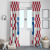 Custom Croatia Football 2024 Go Champion Window Curtain - Wonder Print Shop