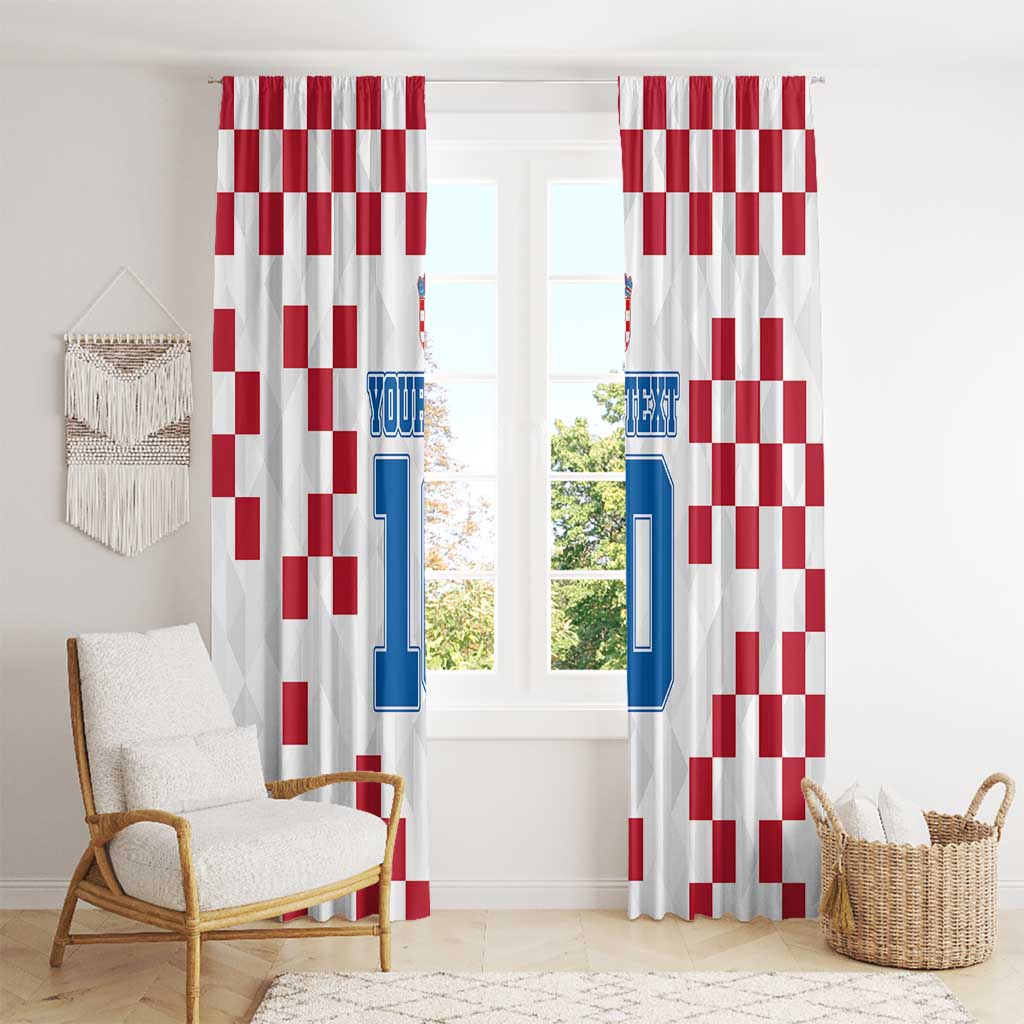 Custom Croatia Football 2024 Go Champion Window Curtain - Wonder Print Shop