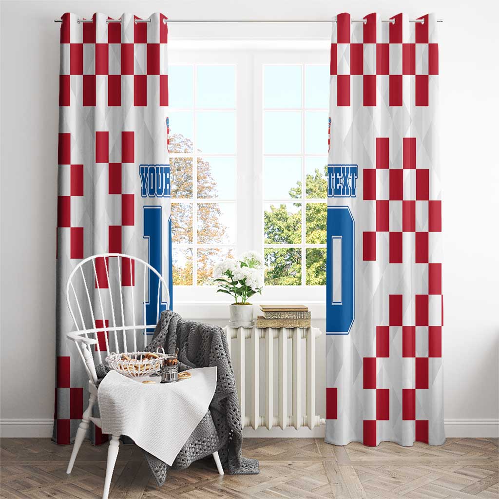 Custom Croatia Football 2024 Go Champion Window Curtain - Wonder Print Shop