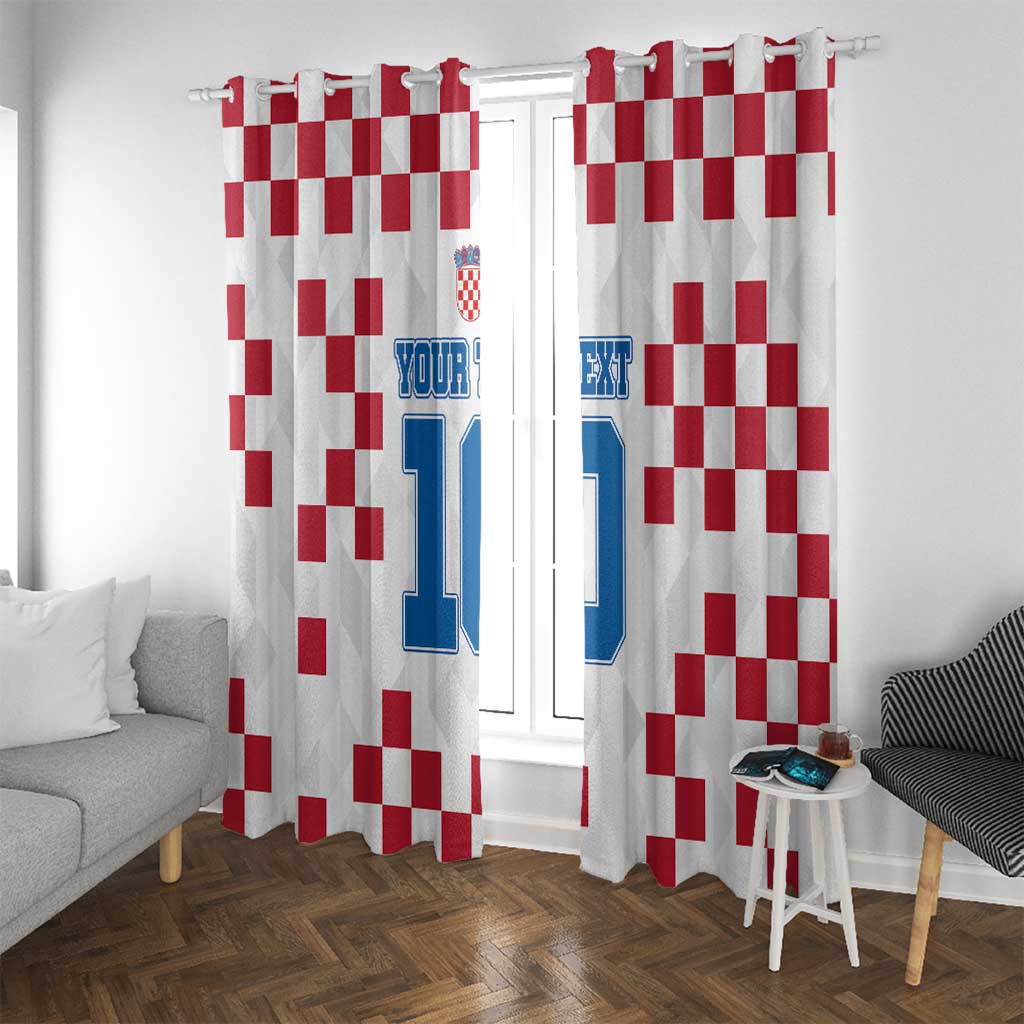Custom Croatia Football 2024 Go Champion Window Curtain - Wonder Print Shop
