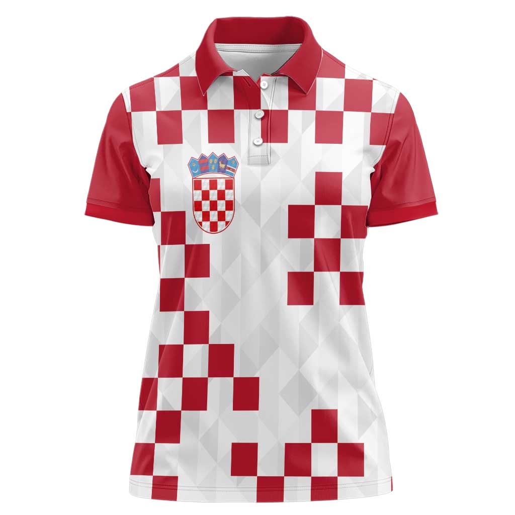 Custom Croatia Football 2024 Go Champion Women Polo Shirt - Wonder Print Shop