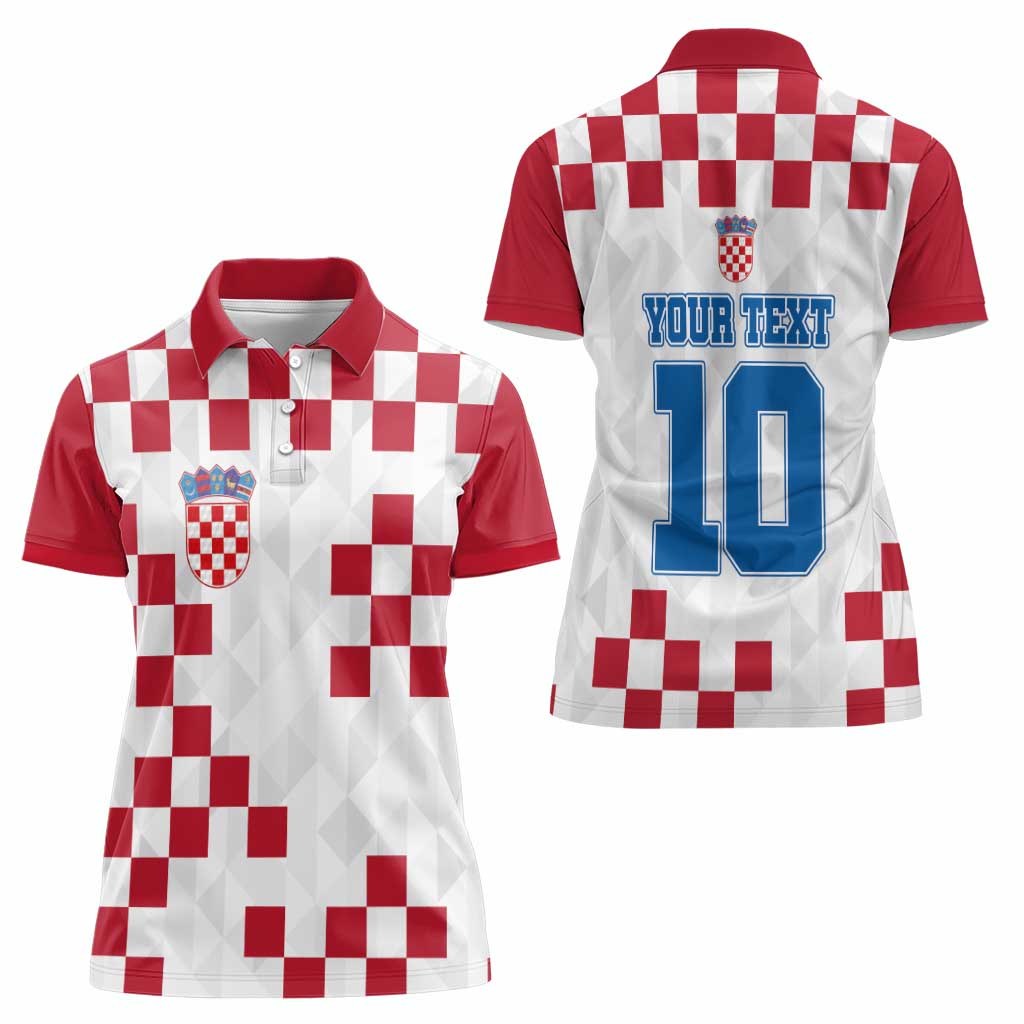 Custom Croatia Football 2024 Go Champion Women Polo Shirt - Wonder Print Shop