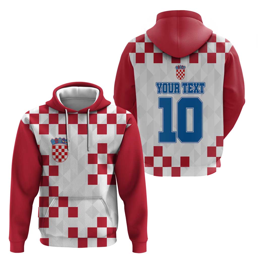 Custom Croatia Football 2024 Go Champion Zip Hoodie - Wonder Print Shop