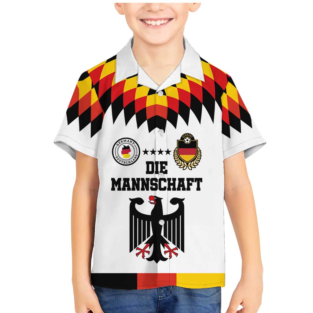 Custom Germany Football 2024 Go Champion Family Matching Mermaid Dress and Hawaiian Shirt Design 90s Style Home Color - Wonder Print Shop