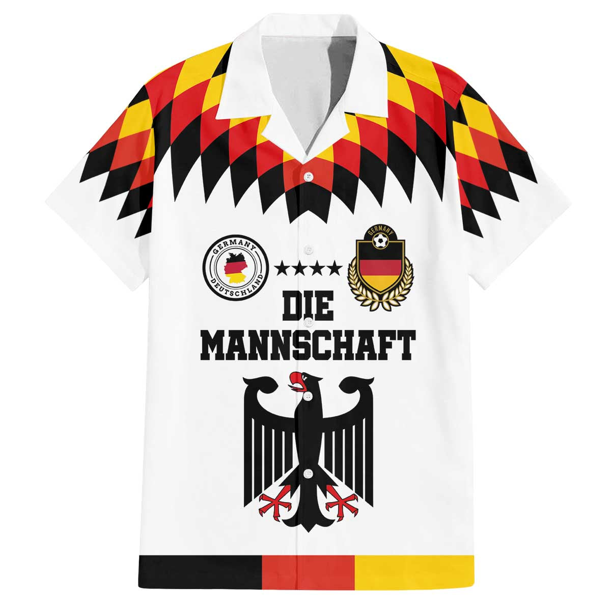 Custom Germany Football 2024 Go Champion Family Matching Off Shoulder Short Dress and Hawaiian Shirt Design 90s Style Home Color - Wonder Print Shop