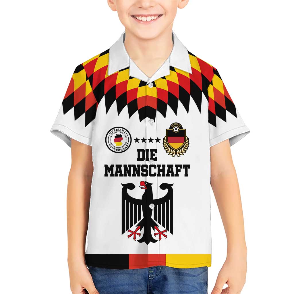Custom Germany Football 2024 Go Champion Kid Hawaiian Shirt Design 90s Style Home Color - Wonder Print Shop