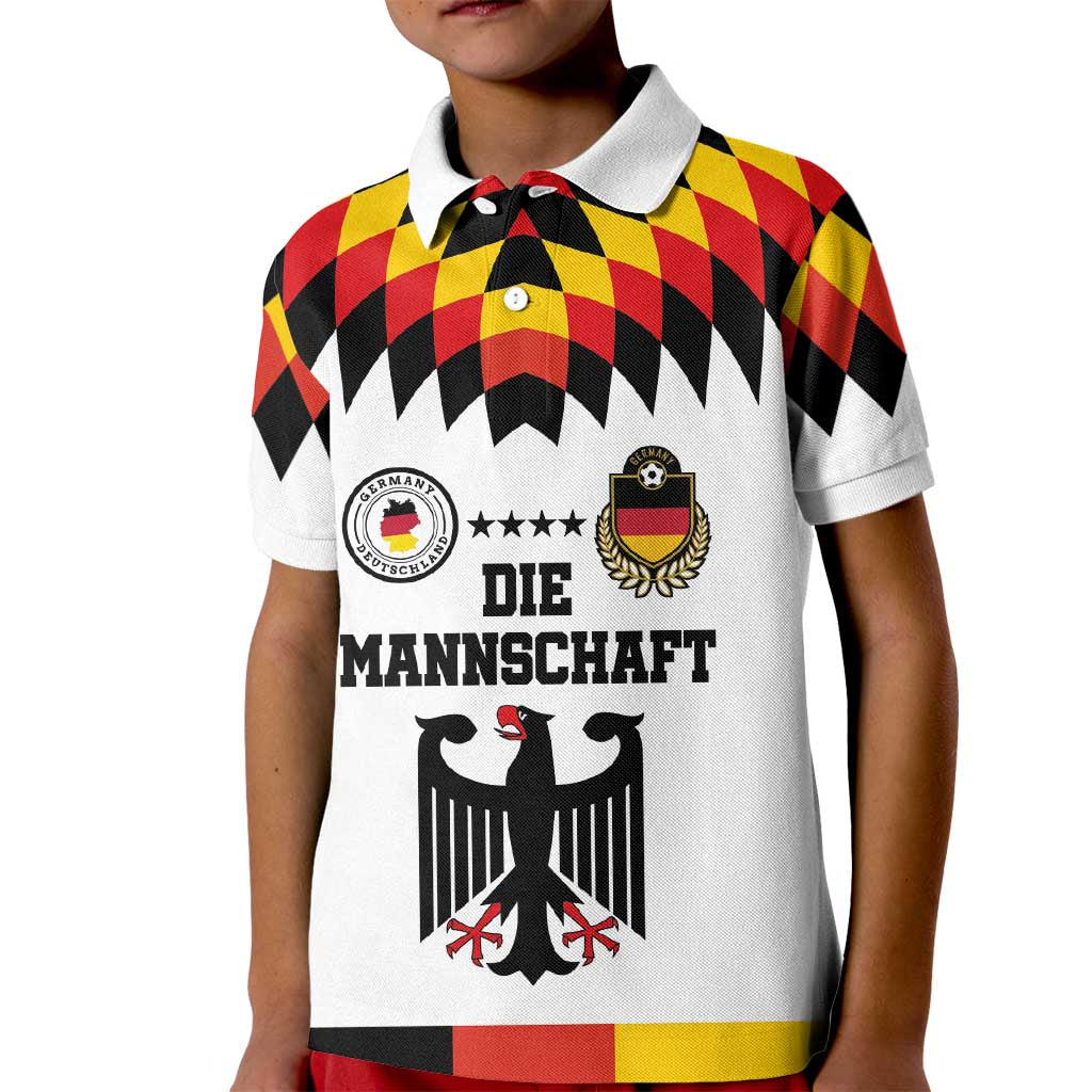 Custom Germany Football 2024 Go Champion Kid Polo Shirt Design 90s Style Home Color - Wonder Print Shop