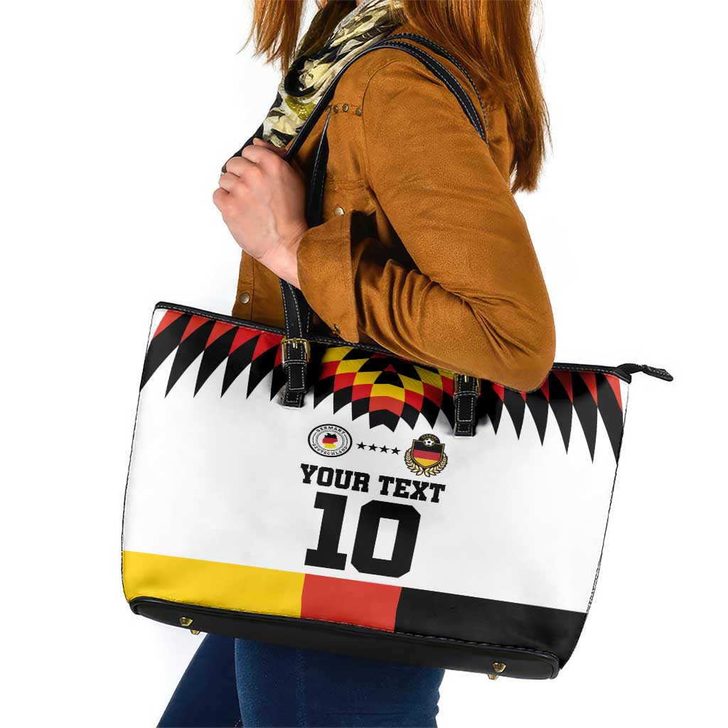 Custom Germany Football 2024 Go Champion Leather Tote Bag Design 90s Style Home Color - Wonder Print Shop